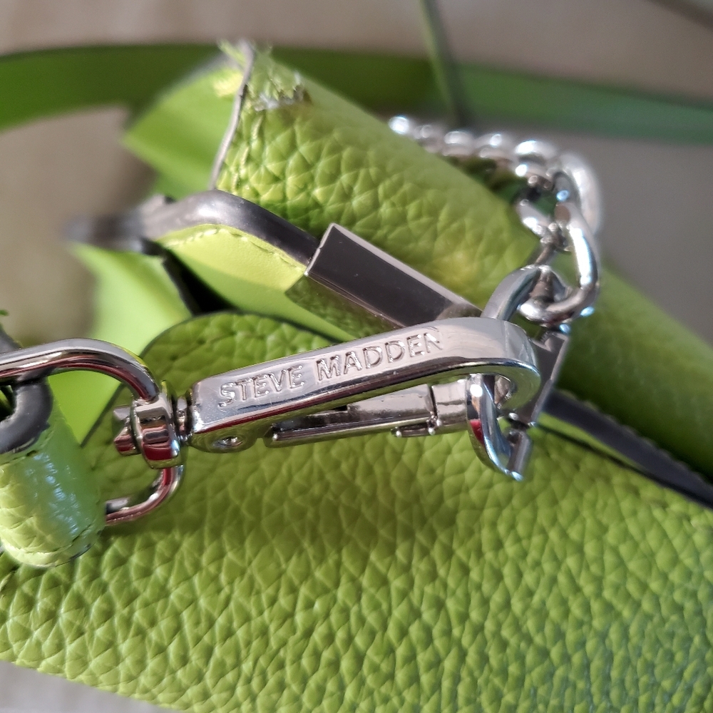 STEVE MADDEN Bloren neon green 2-way chain satchel crossbody From Smokers Home - Picture 9 of 13